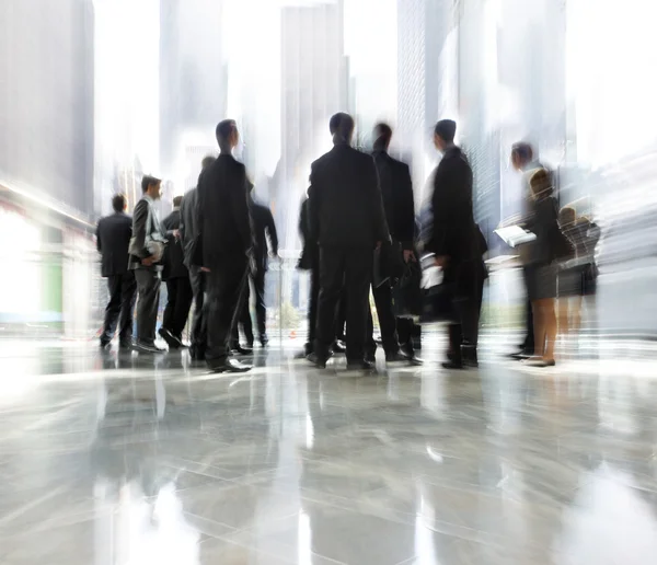 Group of people in the lobby business center — Stock Photo, Image