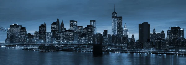 New York City at night — Stock Photo, Image