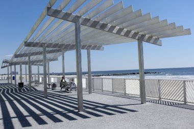 deniz kıyısındaki Beach barınaklar