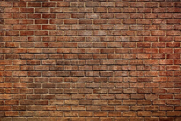 A velha parede de tijolo vermelho — Fotografia de Stock