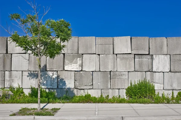 Muro de grandes bloques de hormigón —  Fotos de Stock