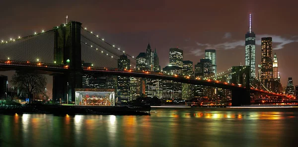 纽约的夜晚 — 图库照片