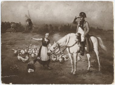 1914, Rusya İmparatorluğu - vintage kartpostal zaman isolat sararmış.