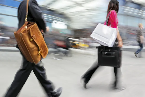 Group of business people in the street — Stock Photo, Image