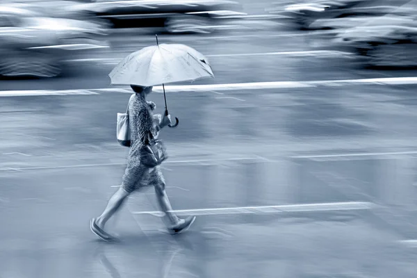 Dia chuvoso borrão movimento — Fotografia de Stock