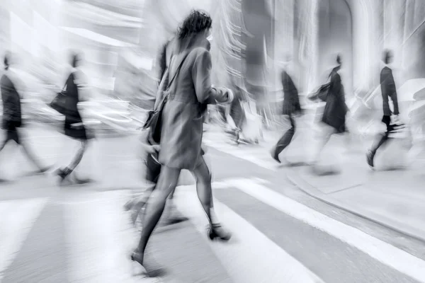 abstract image of business people in the street and modern style with a blurred background