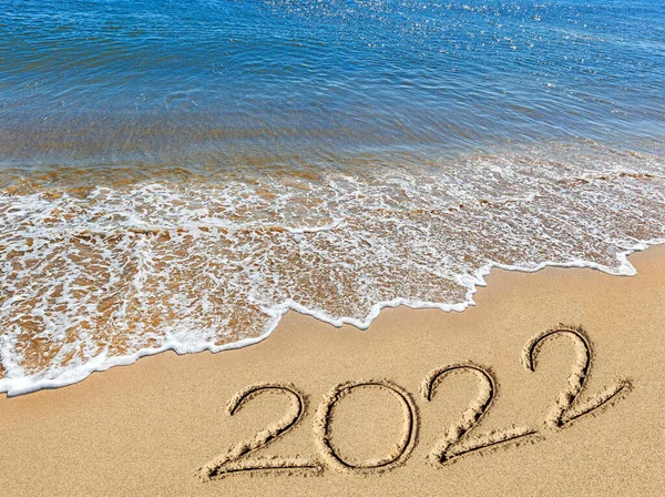 Drawing Image Sand Coming New Year — Stock Photo, Image