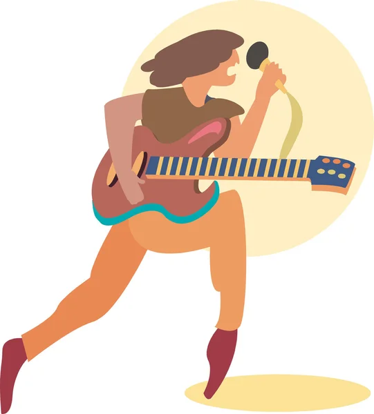 Cantante de rock — Vector de stock