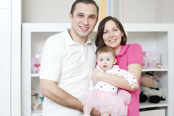 Mother and father with dauther — Stock Photo, Image