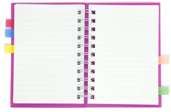 Tom anteckningsbok rosa omslag — Stockfoto