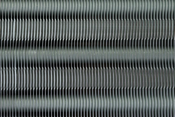 Aluminum fins of heat exchange unit of air conditioner — Stock Photo, Image