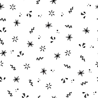 Noel konfetisi, kar tanesi, yılansız desen