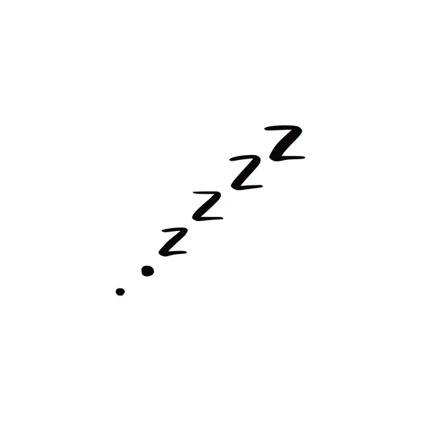 Sov zzzz doodle symbol set. — Stock vektor