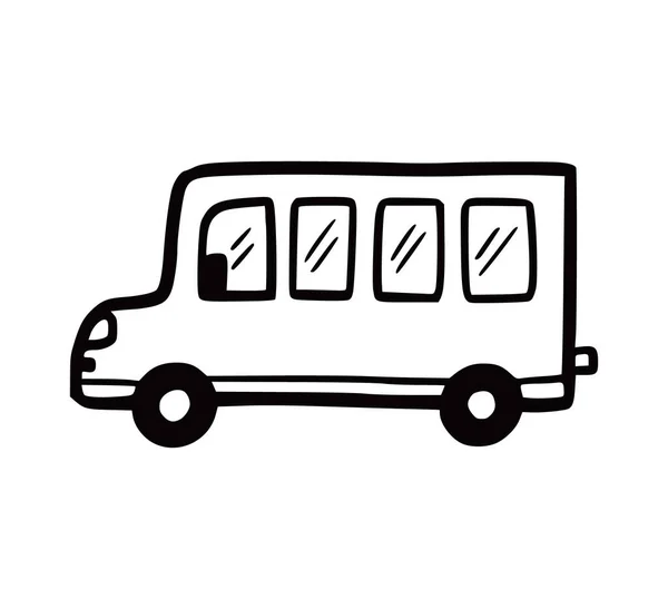 Otobüs vagonu. Çizim çizim biçimi — Stok Vektör