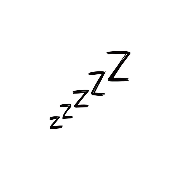 Set di simboli doodle Sleep zzzz. — Vettoriale Stock