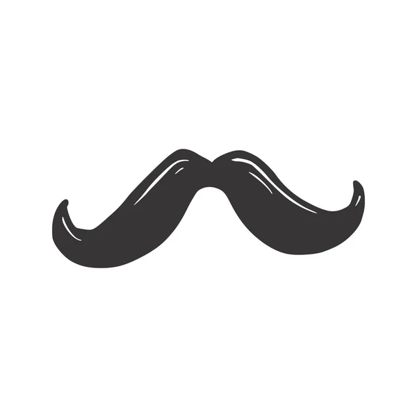 Moustache doodle icon. Hand drawn — стоковый вектор
