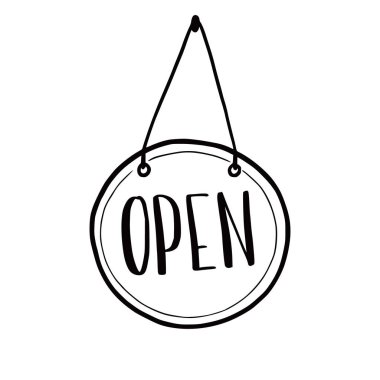 El çizimi açık levha. Kelime