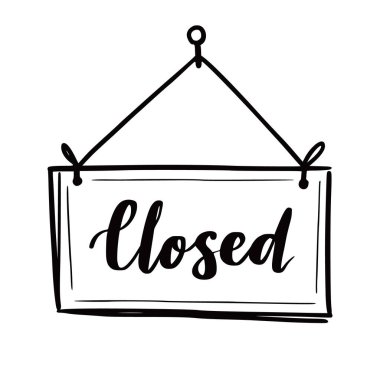 El çizimi kapalı işareti. Kelime