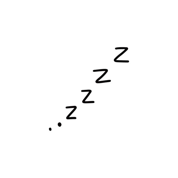 Sov zzzz doodle symbol set. — Stock vektor