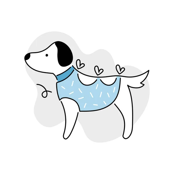 Hasta köpek çizgisi karalama simgesi — Stok Vektör