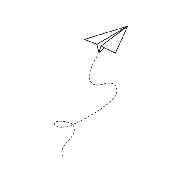 Пиктограмма вектора самолёта. Контуры лапши — стоковый вектор