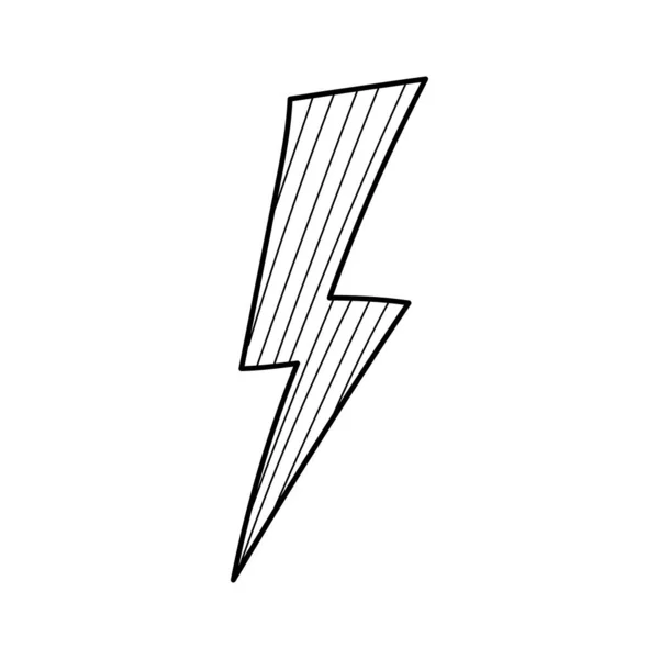 Ручне малювання смугасте електричне освітлення — стоковий вектор