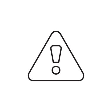 Alert, risk sign line icon. Caution, warning, exclamation mark thin editable line stroke icon. Alert information, accident notification vector illustration.