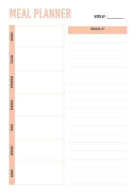 Market listesi olan yemek organizatörü