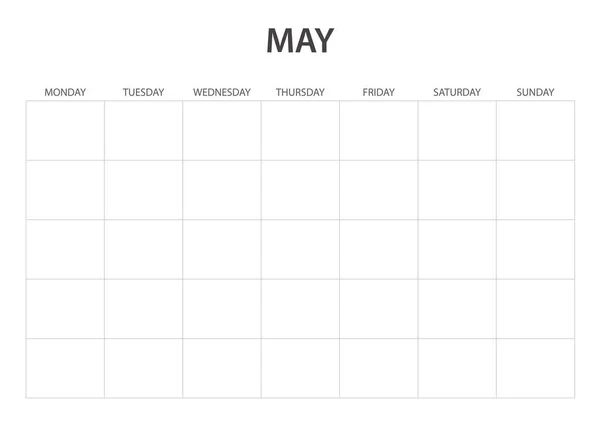 Aylık Boş Takvim Yazdırılabilir