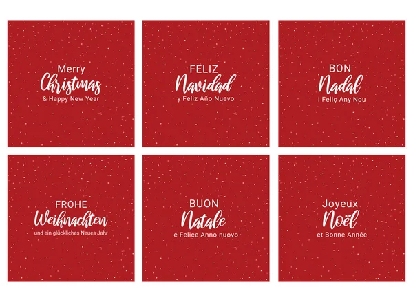 Uluslararası dille mutlu Noeller, bon nadal mektuplar