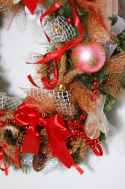 bir Noel çelenk yay