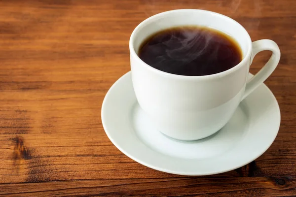 Café Fresco Para Café Manhã Refrescar Cafeína Copo Branco Torrado — Fotografia de Stock