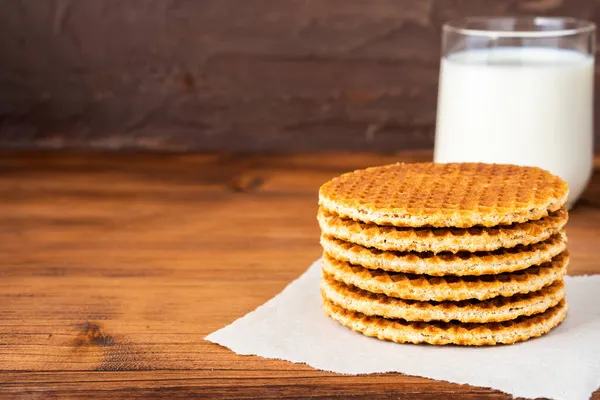 Traditionelle Lokale Authentische Holländische Niederlande Süß Frisch Hausgemachte Leckere Stapel — Stockfoto