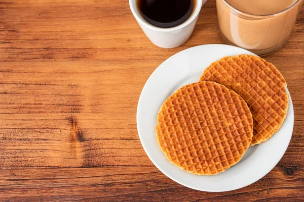 Traditionelle Lokale Authentische Holländische Niederlande Süß Frisch Hausgemachte Leckere Stapel — Stockfoto