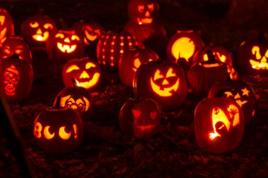Işıklı halloween kabaklar