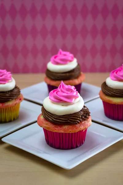 Neapolitan cupcakes — Stok fotoğraf