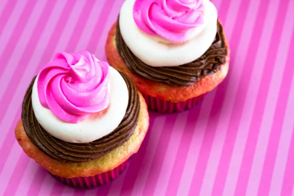 Neapolitan Cupcakes — Stock Photo, Image