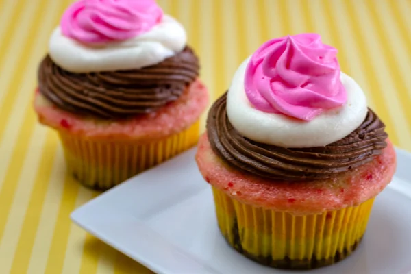 Neapolitan cupcakes — Stock Fotó