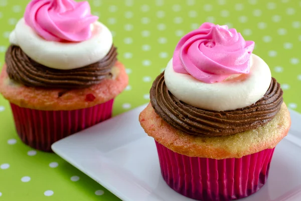 Neapolitan cupcakes — Stok fotoğraf