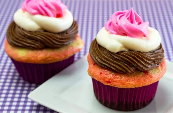 Cupcakes de neapolitan — Fotografia de Stock