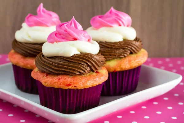 Neapolitan Cupcakes — Stock Photo, Image