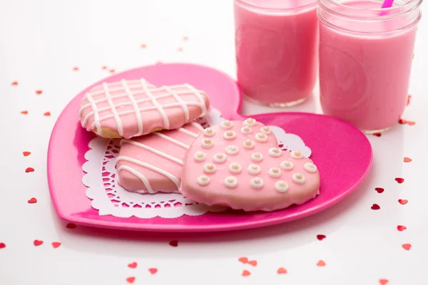 Biscotti decorati San Valentino — Foto Stock