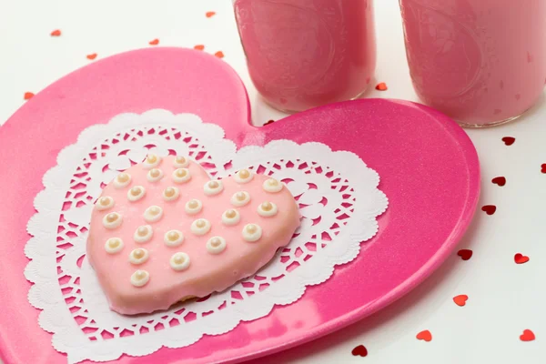 Biscotti decorati San Valentino — Foto Stock