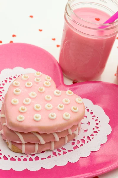 Galletas decoradas de San Valentín — Foto de Stock