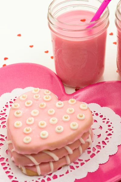 Valentijn ingericht cookies — Stockfoto