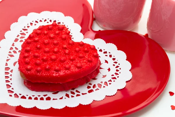Valentine decorado cookies — Fotografia de Stock