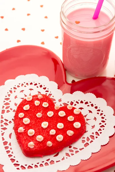 Valentine decorado cookies — Fotografia de Stock