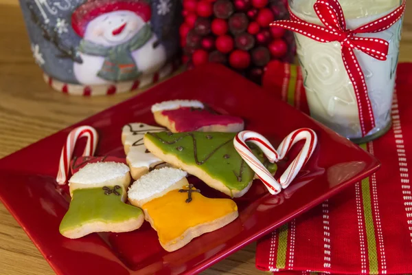 Coração de cana doce para Papai Noel — Fotografia de Stock