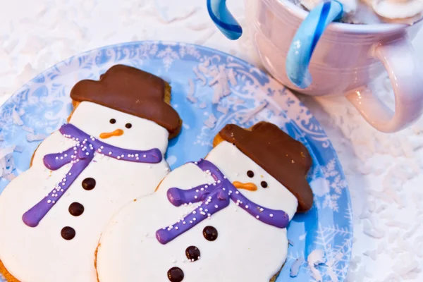Biscuits bonhomme de neige — Photo