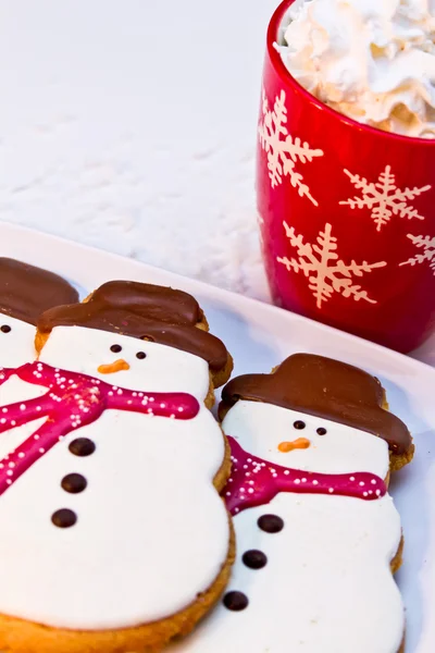 雪だるまのクッキー — ストック写真